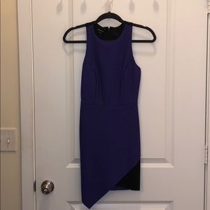 Purple & black Bebe cocktail dress